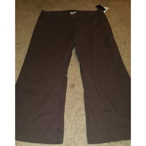 Women's Contrast Medical Hospital Nursing Uniform Scrubs Pants Brown 1X plus NWT